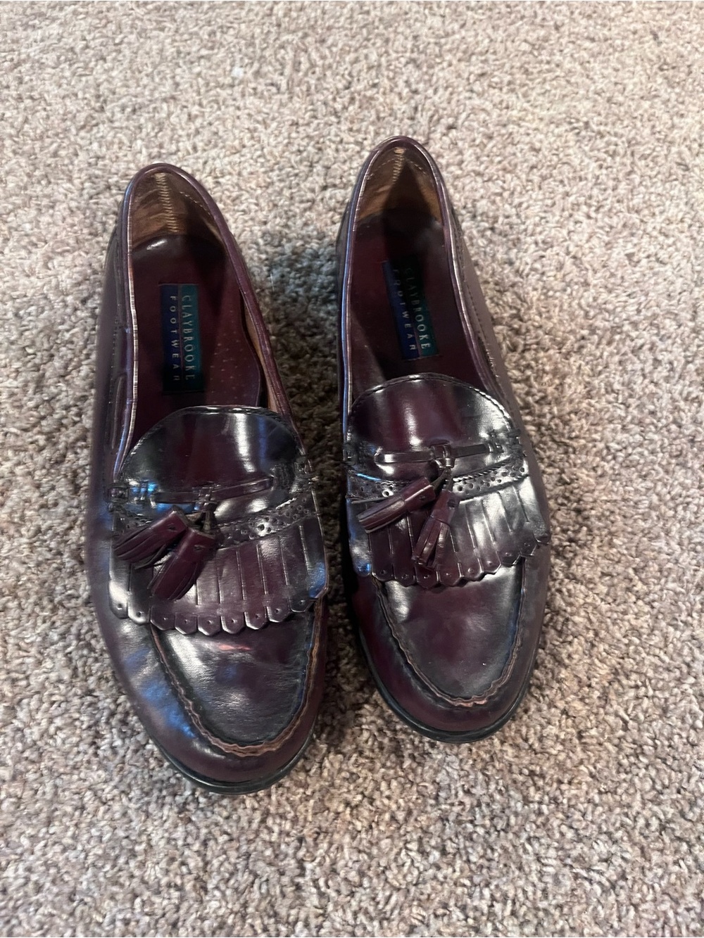 Claybrooke Brown Leather Tassel Loafers Mens Size 11M